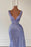 Gorgeous Violet V-Neck Mermaid Prom Dress with Beadings and Sequins