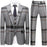 Jeremiah Bespoke Gray Notched Laepl Three Pieces Men Suits For Business