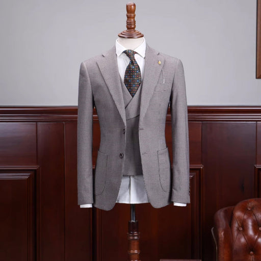 Dana Wonderful Gray Notched Lapel Three Pieces Business Suits