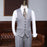 Boyd Formal Gray Notched Lapel Three Pieces Business Suits