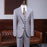 Boyd Formal Gray Notched Lapel Three Pieces Business Suits