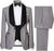 Arnold Bespoke Gray Shawl Lapel Three Pieces Men Suits For Wedding