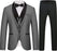 Gavin Bespoke Gray Three Pieces Shawl Lapel Wedding Suits