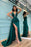 Green Mermaid Evening Dress With Slit