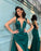 Green Mermaid Evening Dress With Slit