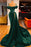 Green Off-the-Shoulder Prom Dress with Long Slit and Pleated Detail