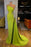 Green One-Shoulder Sleeveless Beaded Mermaid Prom Dress with Split