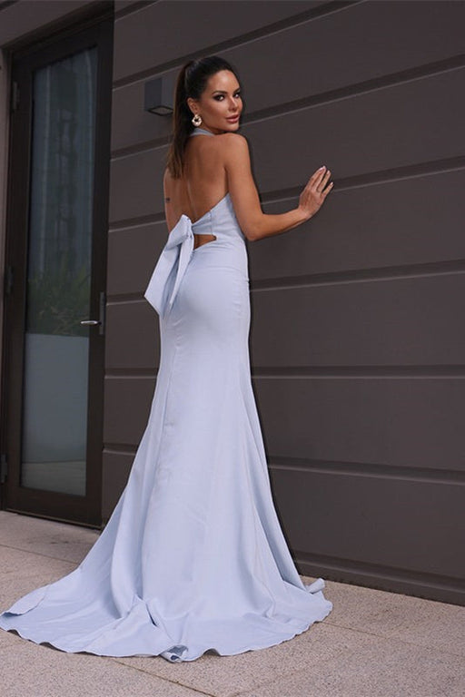 Halter Backless Mermaid Prom Dress