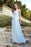 Halter Chiffon Aline Bridesmaid Dress with Sash Elegant Floor Length Formal Dress - Prom Dresses