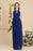 Halter Chiffon Aline Bridesmaid Dress with Sash Elegant Floor Length Formal Dress - Royal Blue / US 2 - Prom Dresses