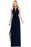 Halter Chiffon Aline Bridesmaid Dress with Sash Elegant Floor Length Formal Dress - Navy Blue / US 2 - Prom Dresses