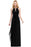 Halter Chiffon Aline Bridesmaid Dress with Sash Elegant Floor Length Formal Dress - Black / US 2 - Prom Dresses