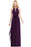 Halter Chiffon Aline Bridesmaid Dress with Sash Elegant Floor Length Formal Dress - Grape / US 2 - Prom Dresses