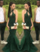 Halter Floor-Length With Ruffles Elastic Woven Satin Dresses - Prom Dresses