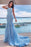 Halter Mermaid Prom Dress in Sky Blue