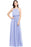 Halter Ruffle Chiffon Bridesmaid Dress Floor Length Casual Wear Dress - Lavender / S - Prom Dresses