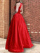 Halter Sleeveless Floor-Length A-line With Beading Satin Dresses - Prom Dresses
