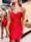 Halter Sweetheart Ruched Satin Short Homecoming Dresses - Prom Dresses