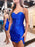 Halter Sweetheart Ruched Satin Short Homecoming Dresses - Prom Dresses