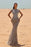 Heavy Silver Prom Dress Long Mermaid Sleeveless with Beadings Jewel