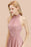 Bridelily Gorgeous High-Neck Halter Backless Bridesmaid Dress Dusty Rose Chiffon Maid of Honor Dress