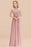 Bridelily Gorgeous High-Neck Halter Backless Bridesmaid Dress Dusty Rose Chiffon Maid of Honor Dress