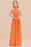 Bridelily Gorgeous High-Neck Halter Backless Bridesmaid Dress Dusty Rose Chiffon Maid of Honor Dress