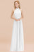 Bridelily Gorgeous High-Neck Halter Backless Bridesmaid Dress Dusty Rose Chiffon Maid of Honor Dress