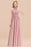 Bridelily Gorgeous High-Neck Halter Backless Bridesmaid Dress Dusty Rose Chiffon Maid of Honor Dress