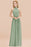 Bridelily Gorgeous High-Neck Halter Backless Bridesmaid Dress Dusty Rose Chiffon Maid of Honor Dress