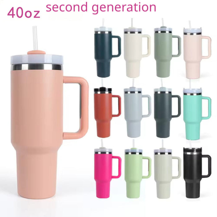 Insulated 40 oz Tumbler Double Wall Stainless Steel Water Bottle Cup Reusable Travel Mug BPA