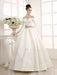 Ivory Wedding Dress/Ball Gown with High Collar Applique misshow
