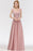 Bridelily Elegant Lace Sweetheart Bridesmaid Dress Online Dusty Rose Chiffon Wedding Party Dress