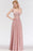 Bridelily Elegant Lace Sweetheart Bridesmaid Dress Online Dusty Rose Chiffon Wedding Party Dress