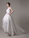 2021 Lace High-low Wedding Gown With Llusion Neckline And Back misshow
