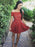 Lace Off-the-Shoulder Short Sleeves Short/Mini With Ruffles Dresses - Prom Dresses
