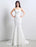 Lace Sweatheart Trumpet/Mermaid Wedding Dress With Lace Cape