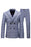 Kenzie New Arrival Light Blue Double Breasted Plaid Men Suits For Business