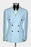 Adolph Light Blue Peaked Lapel Double Breasted Modern Prom Suits