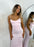 Light Pink Backless Long Sleeveless Halter Prom Dress