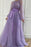 Lilac Pearls Mermaid Evening Dress with Beadings, Jewel, and Belt Online