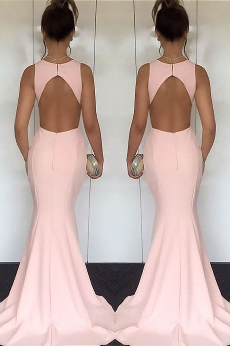 Long Evening Dress - Pink Mermaid