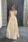 Long Evening Dress with Spaghetti Straps V-Neck Sleeveless Beads - On Sale