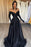 Long Mermaid Black Prom Dress Off-the-shoulder With Gloves