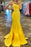 Long Prom Dress in Yellow Mermaid