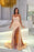 Long Prom Dress with Rhinestone, Spaghetti Strap, and Slit