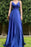 Long Prom Dress with String Back in Royal Blue