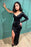 Long Sleeves Black Mermaid Prom Dress With Split