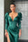 Long Sleeves V-Neck Mermaid Prom Dress with Slit