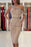 Luxurious One Shoulder Sheath Knee-Length Short Prom Dress with Crystals